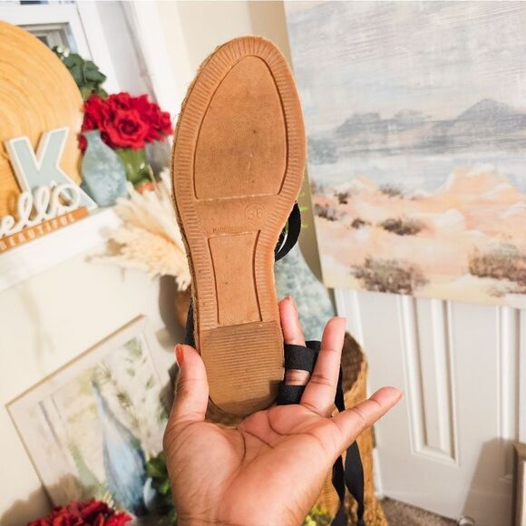 Suyute Canvas Espadrille With Ankle Wrap Loafers. - Picture 3 of 15